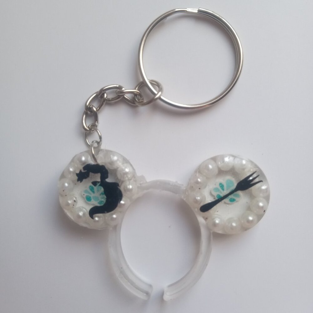 Clear Ariel keychain